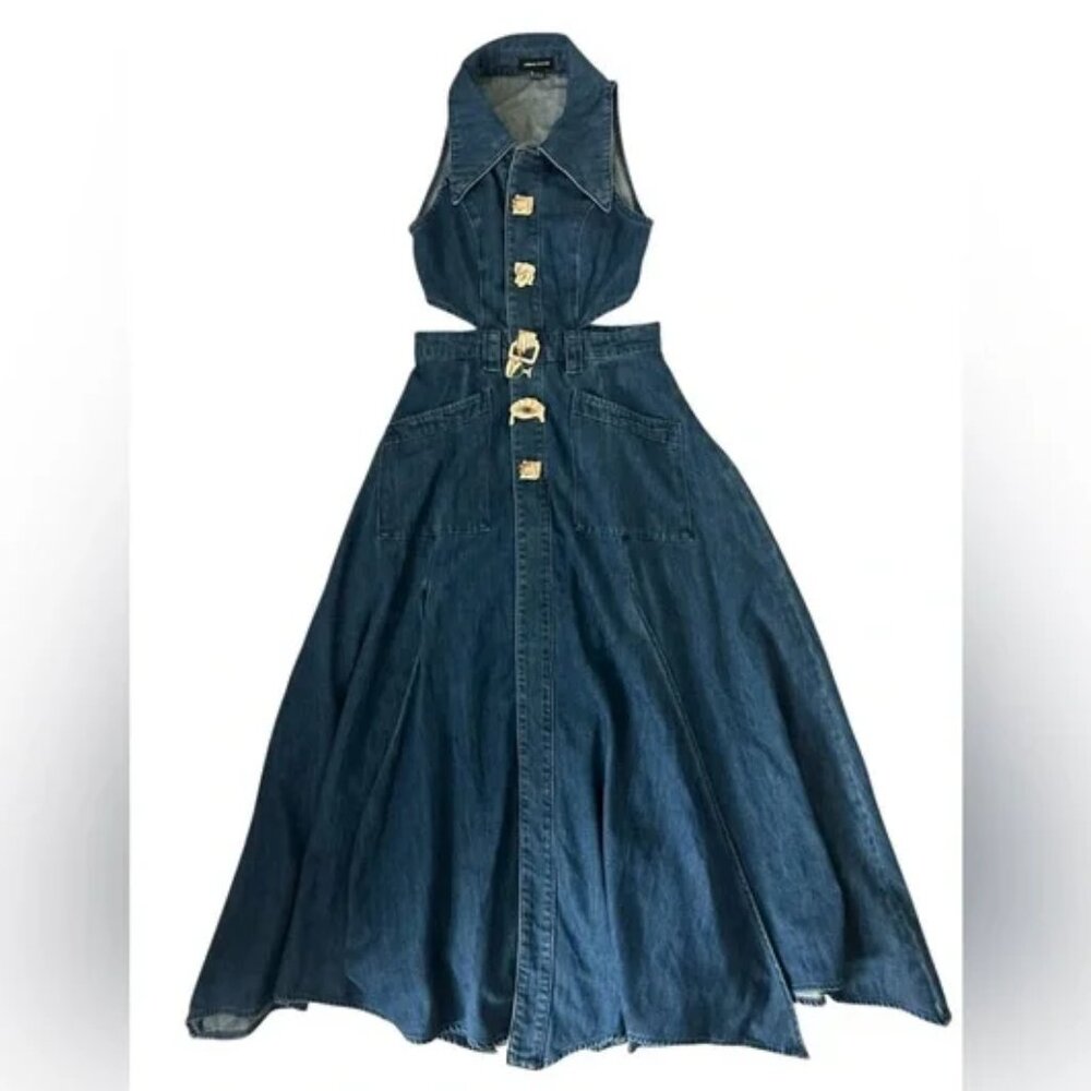 Urban Revivo Denim Maxi Dress